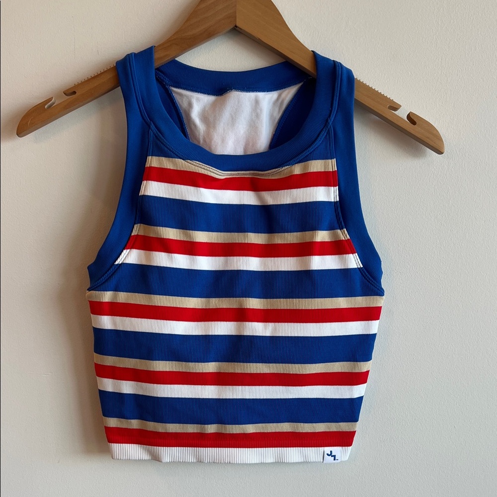 JoyLab Blue Striped Crop Top